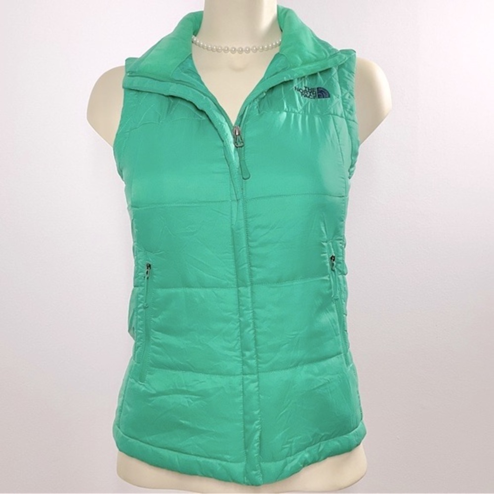The North Face Mint Green Puffer Vest